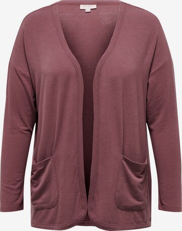 Cardigan ONLY Carmakoma en marron : devant