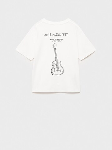 MANGO KIDS T-shirt 'NOTES' i vit