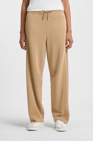 BOSS Orange Loose fit Pants in Beige: front