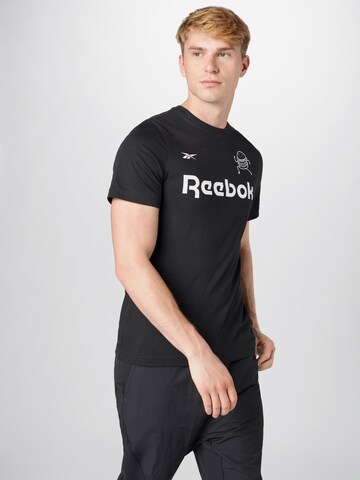 Reebok Regular fit Funkcionalna majica | črna barva: sprednja stran