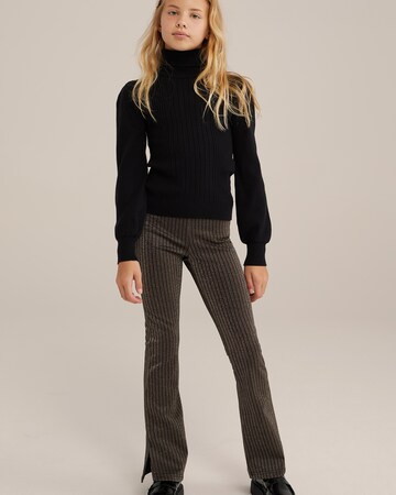 WE Fashion - Acampanado Leggings en marrón