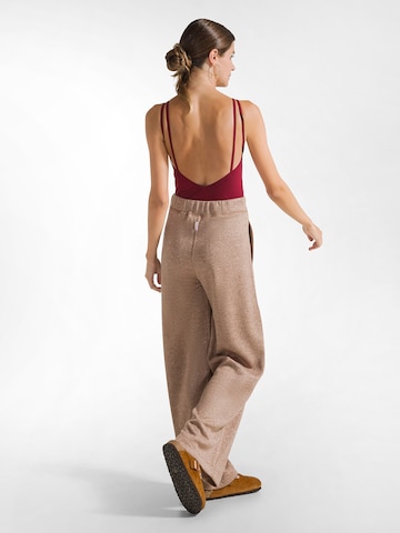 DEHA Wide leg Trousers in Brown: front