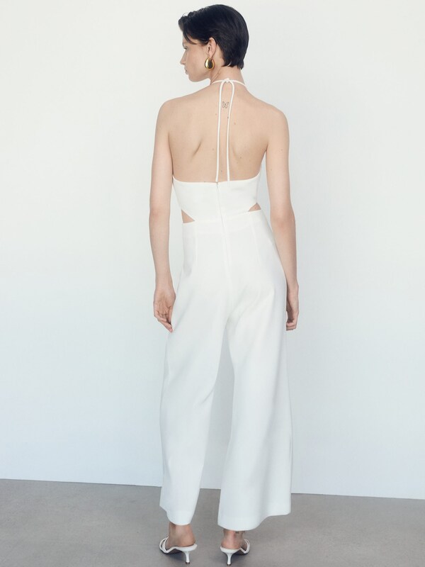 MANGO Jumpsuit 'Lyly' in Off White