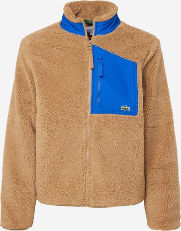 LACOSTE Fleece jas in Bruin: voorkant