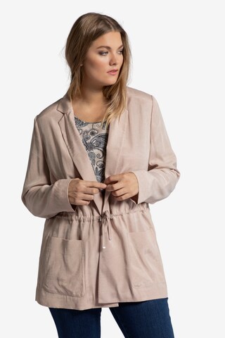 Ulla Popken Tussenjas '790455' in Beige: voorkant