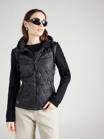 Ragwear Between-Season Jacket 'LUCINDA' in Black: front