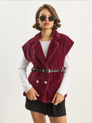 Gilet in maglia di Bianco Lucci in rosso