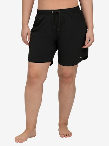 SHEEGO Board Shorts in Black: front