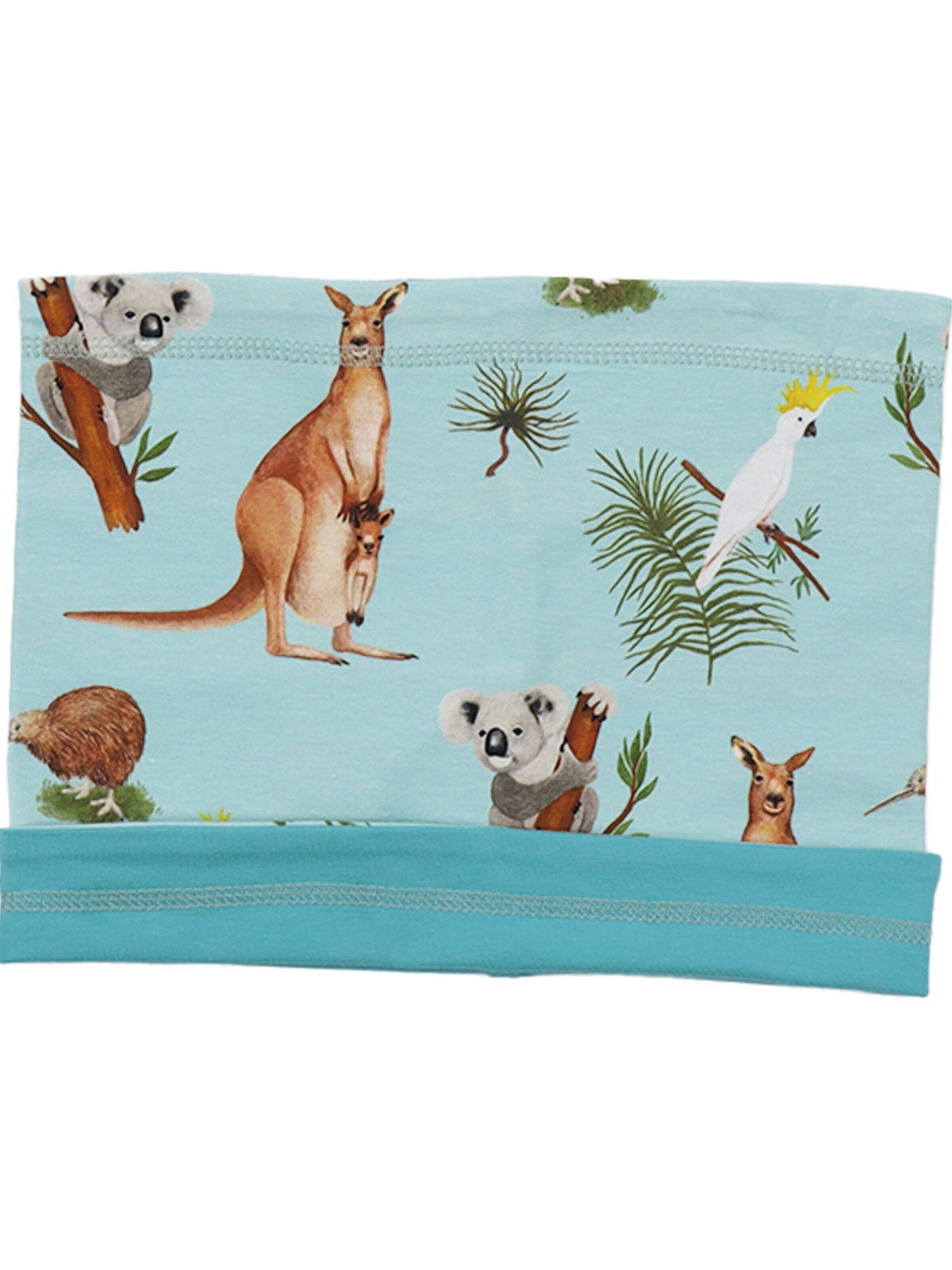 Walkiddy Scarf 'Australian Animals' in Blue