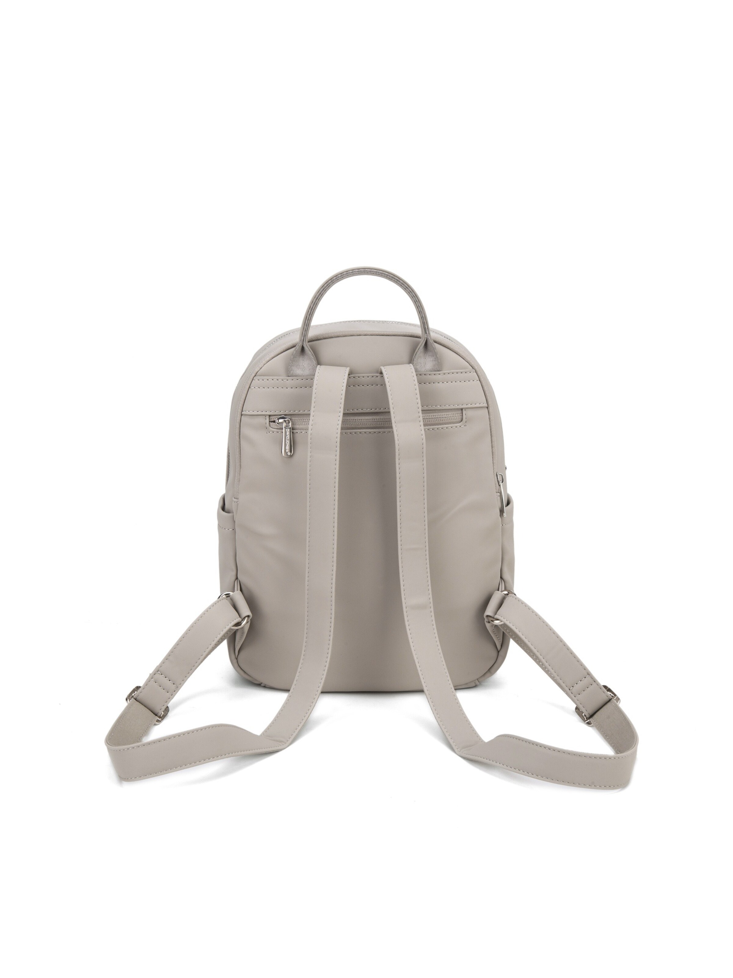 Zaino 'Zaino David Jones Pelle Vegana con Tasca Zip' di David Jones in grigio
