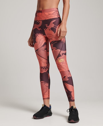 Superdry Skinny Sportbroek in Oranje: voorkant