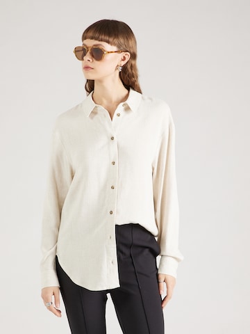 Camicia da donna 'VINSTY' di PIECES in beige: frontale