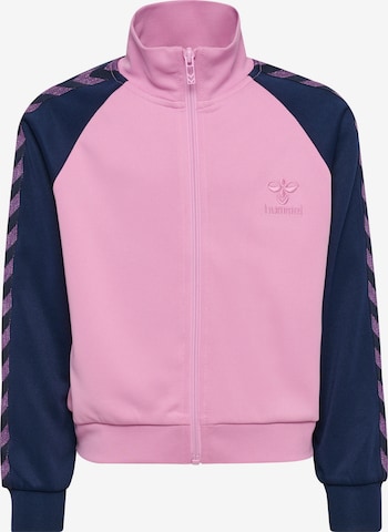 Hummel Zip-Up Hoodie in Pink: front