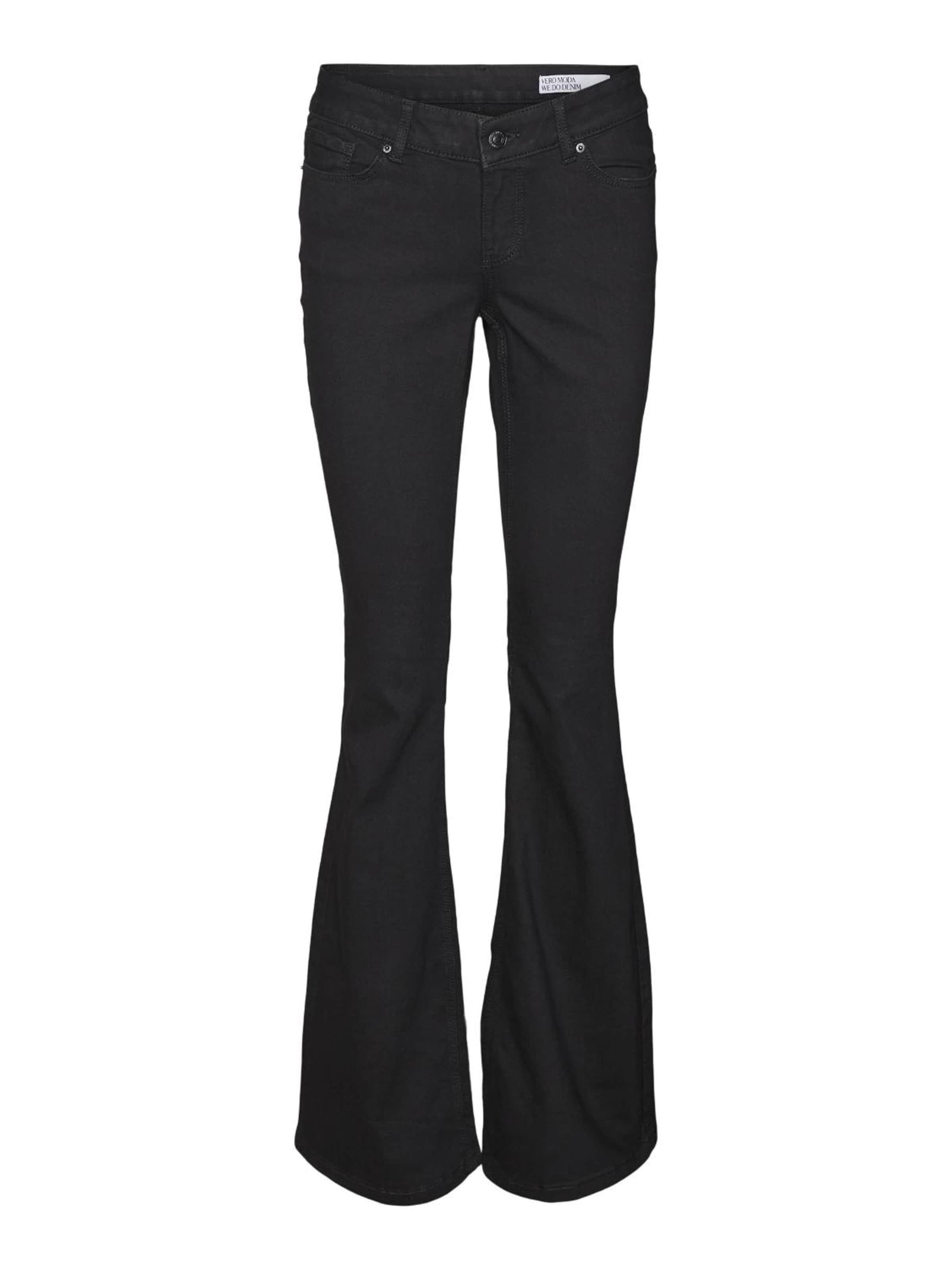 VERO MODA Flared Jeans 'SIGI' in Zwart: voorkant