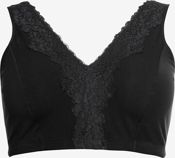 SHEEGO Bralette Bra in Black: front