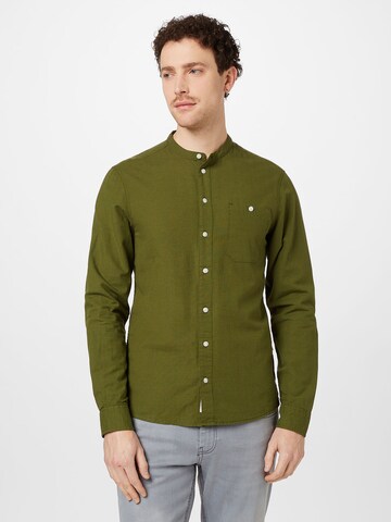 BLEND Slim fit Button Up Shirt 'SEA' in Green: front