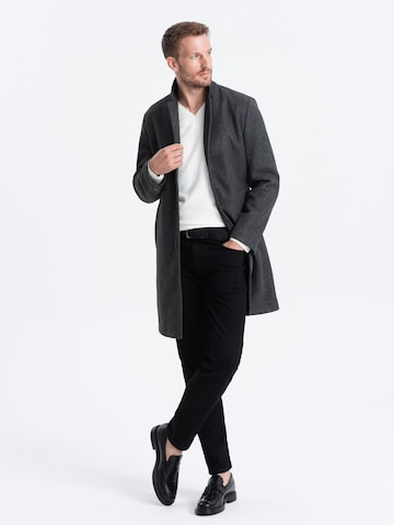 Ombre Between-Seasons Coat in Grey: front