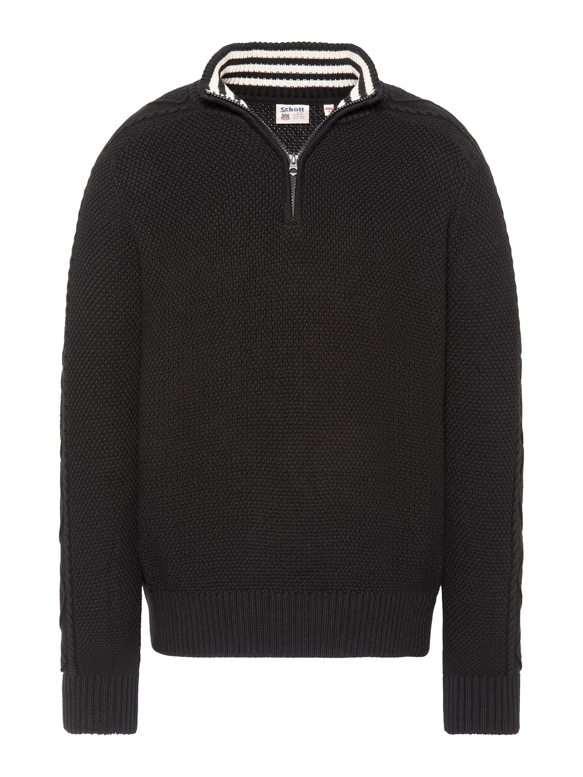 Pull-over Schott NYC en noir : devant