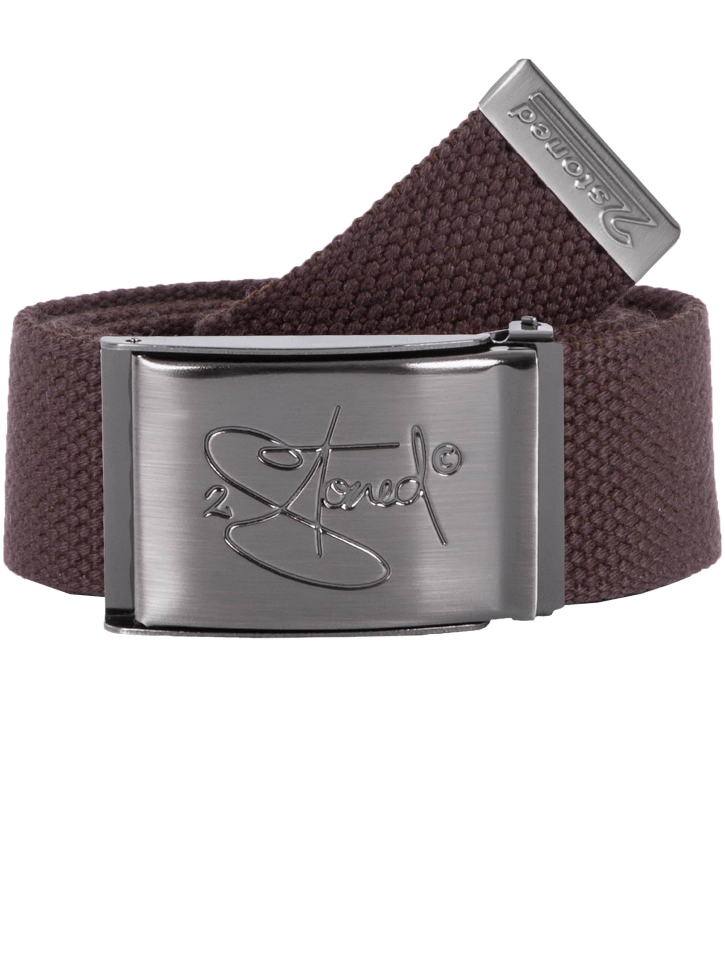 2Stoned Belt 'Classic Matt' in Brown: front