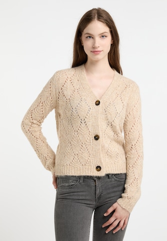 Cardigan 'Imane' DreiMaster Vintage en beige : devant