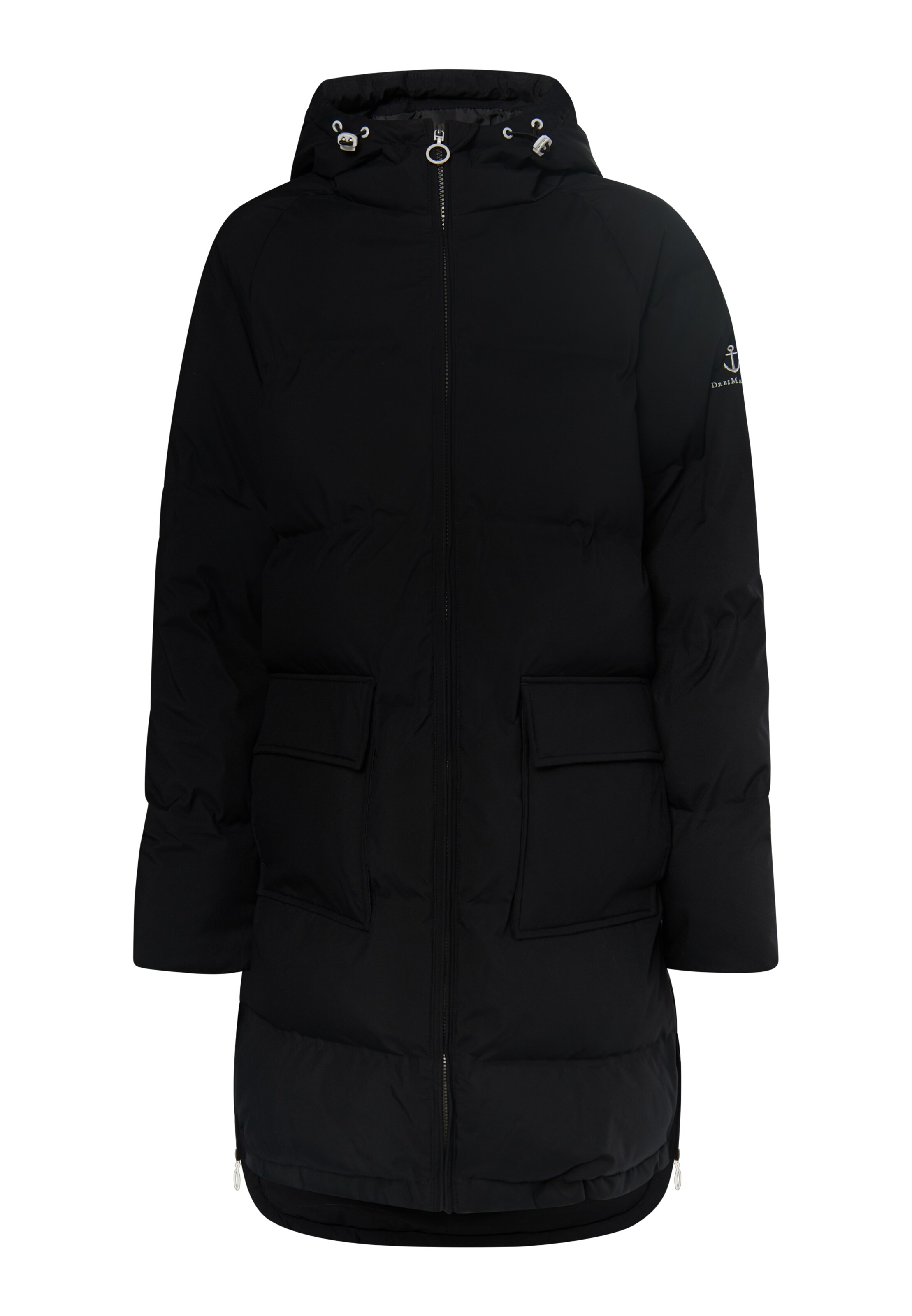 DreiMaster Maritim Функционално палто в черно: отпред