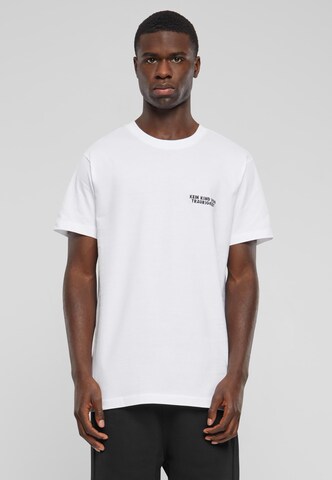 Mister Tee - Camisa 'Kein Kind von Traurigkeit' em branco: frente
