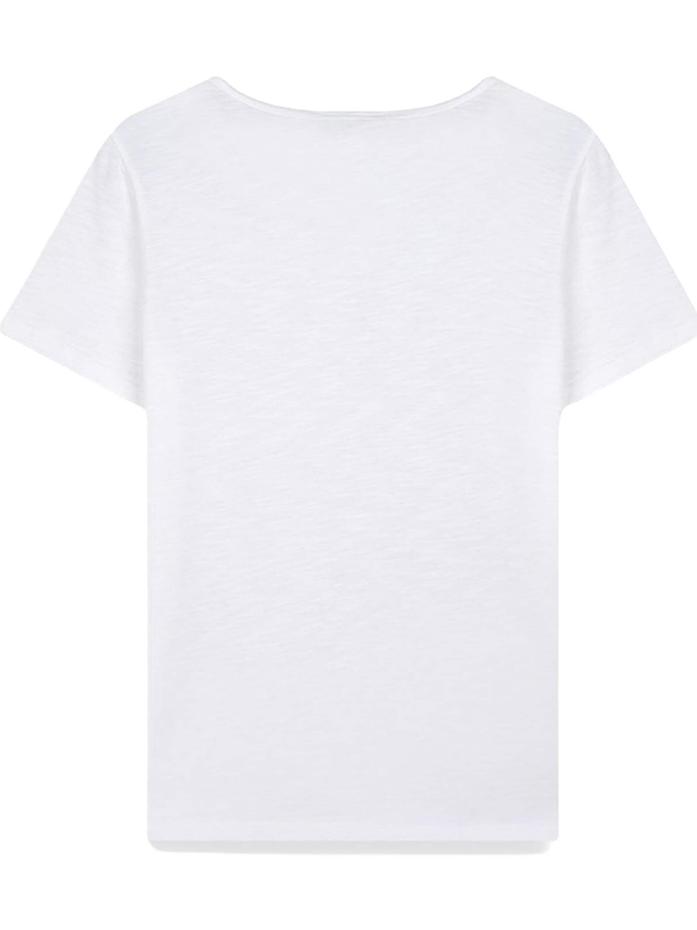 LTB Jeans Shirt 'U-Neck T-Shirt' in Wit