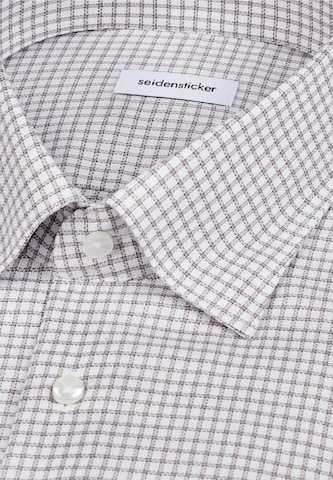 SEIDENSTICKER Regular Fit Businesshemd 'Schwarze Rose' in Beige