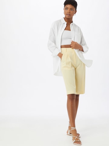 Another Label Regular Pleat-Front Pants 'Dryade' in Yellow