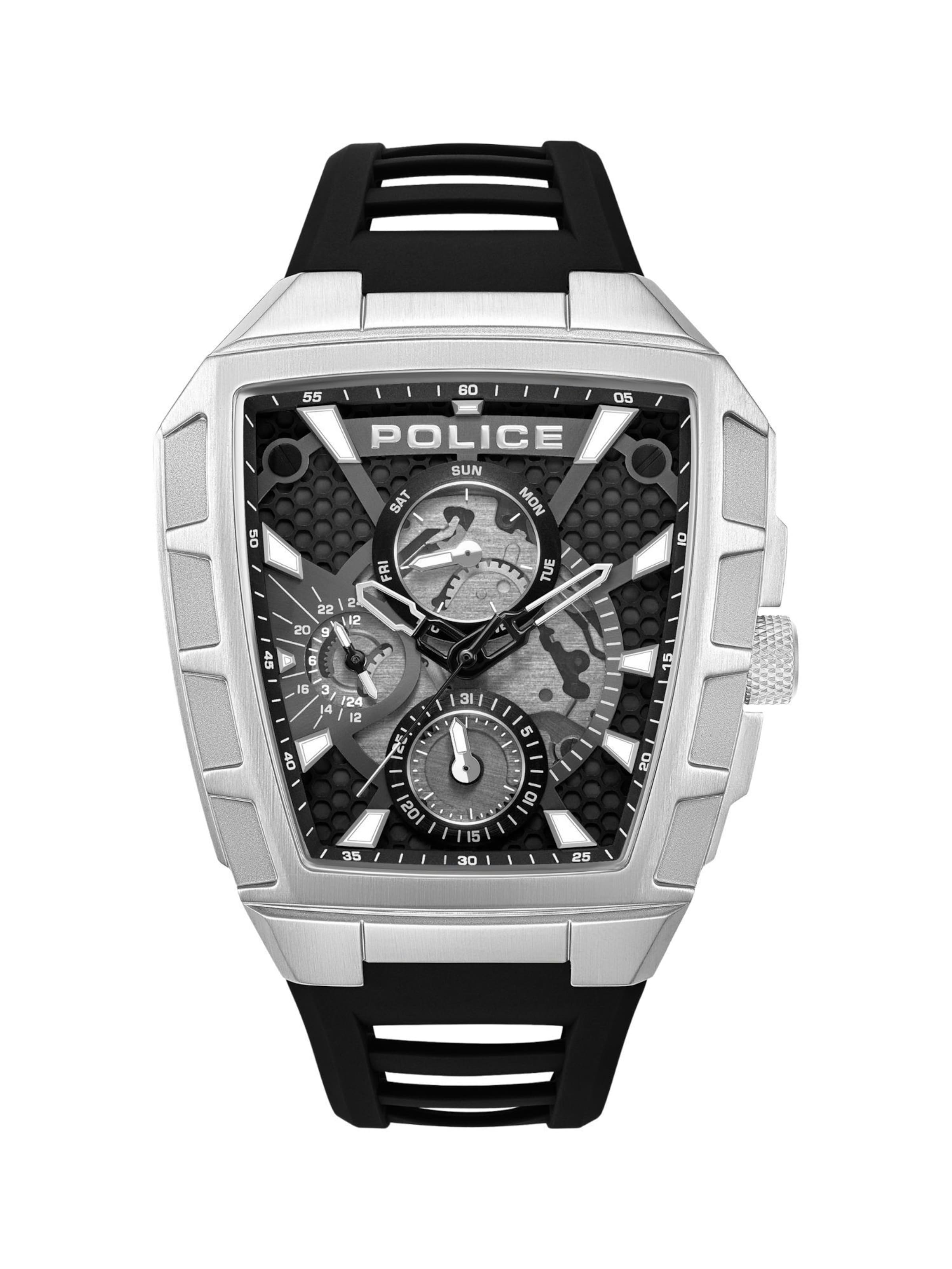 POLICE Analog watch ' Tough Gear ' in Black: front