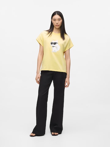 Karl Lagerfeld - Camiseta 'Ikon Choupette' en amarillo