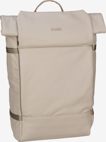 ZWEI Backpack ' Aqua' in Beige: front