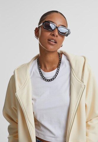 Urban Classics Zip-Up Hoodie in Beige