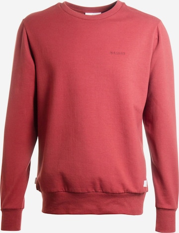 mazine Sweatshirt 'Burwood' in Rood: voorkant