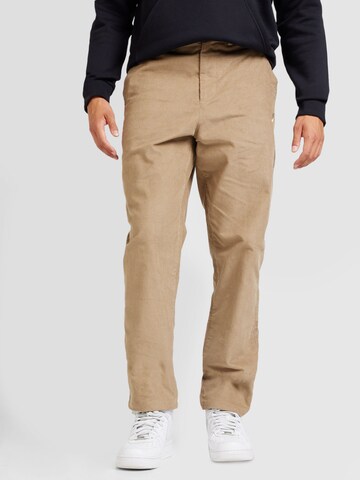 Nike Sportswear regular Lærredsbukser 'CLUB' i beige: forside