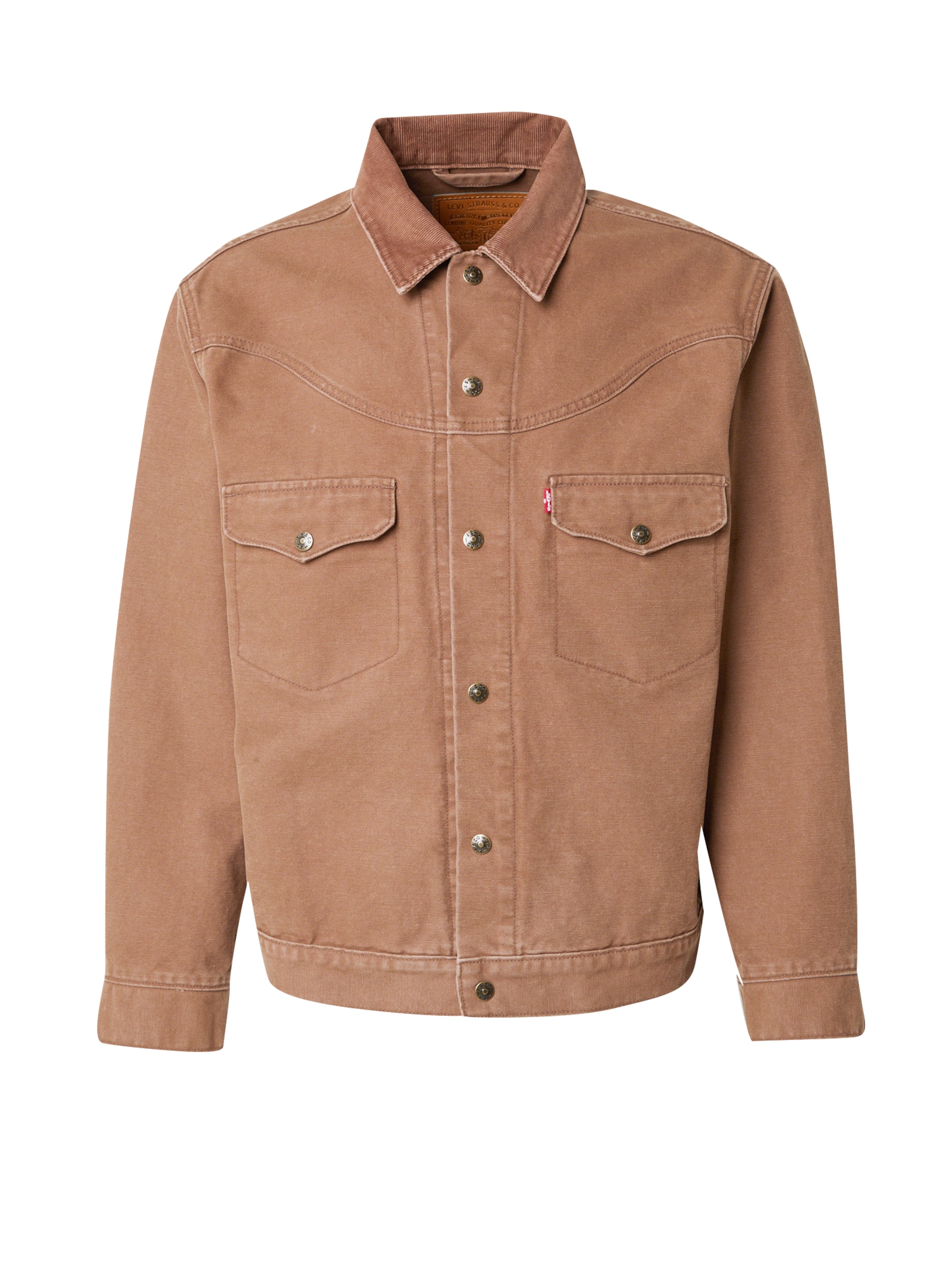 LEVI'S ® Overgangsjakke 'Western Shorthorn Trucker Jacket' i brun: forside