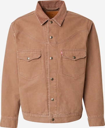 LEVI'S ®Prijelazna jakna 'Western Shorthorn Trucker Jacket' - smeđa boja: prednji dio