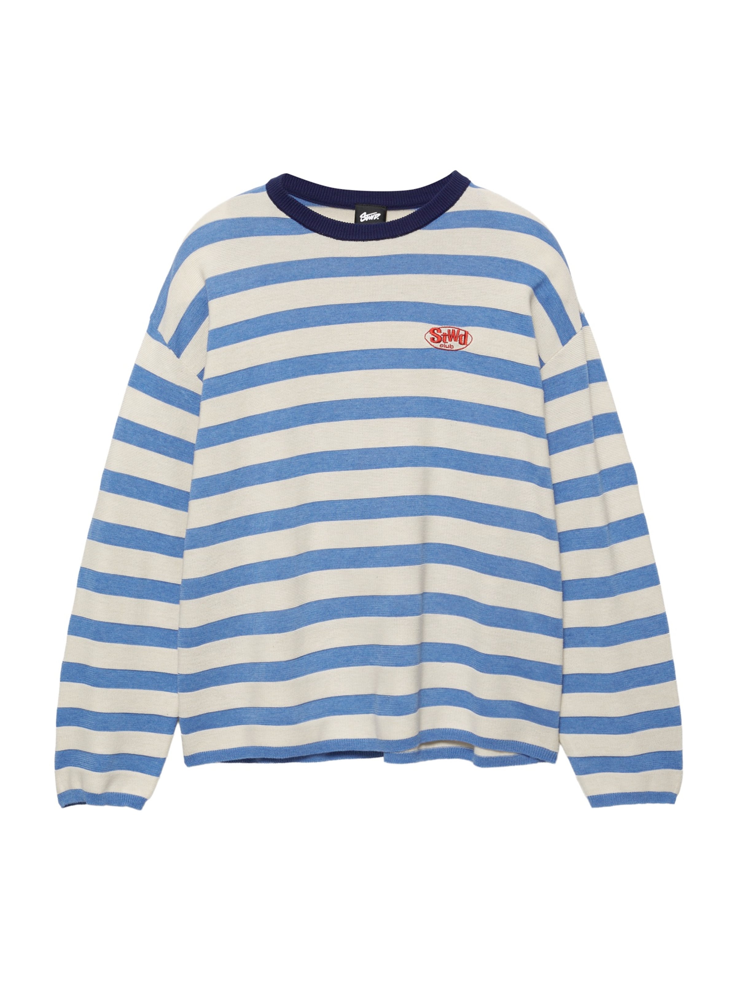 Pull&Bear Sweater 'STWD' in Blue: front