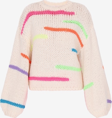 MYMO Sweter oversize w kolorze biały: przód