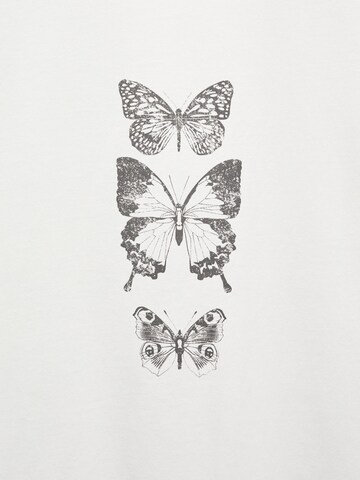 T-shirt 'ILUSTRA' MANGO en blanc