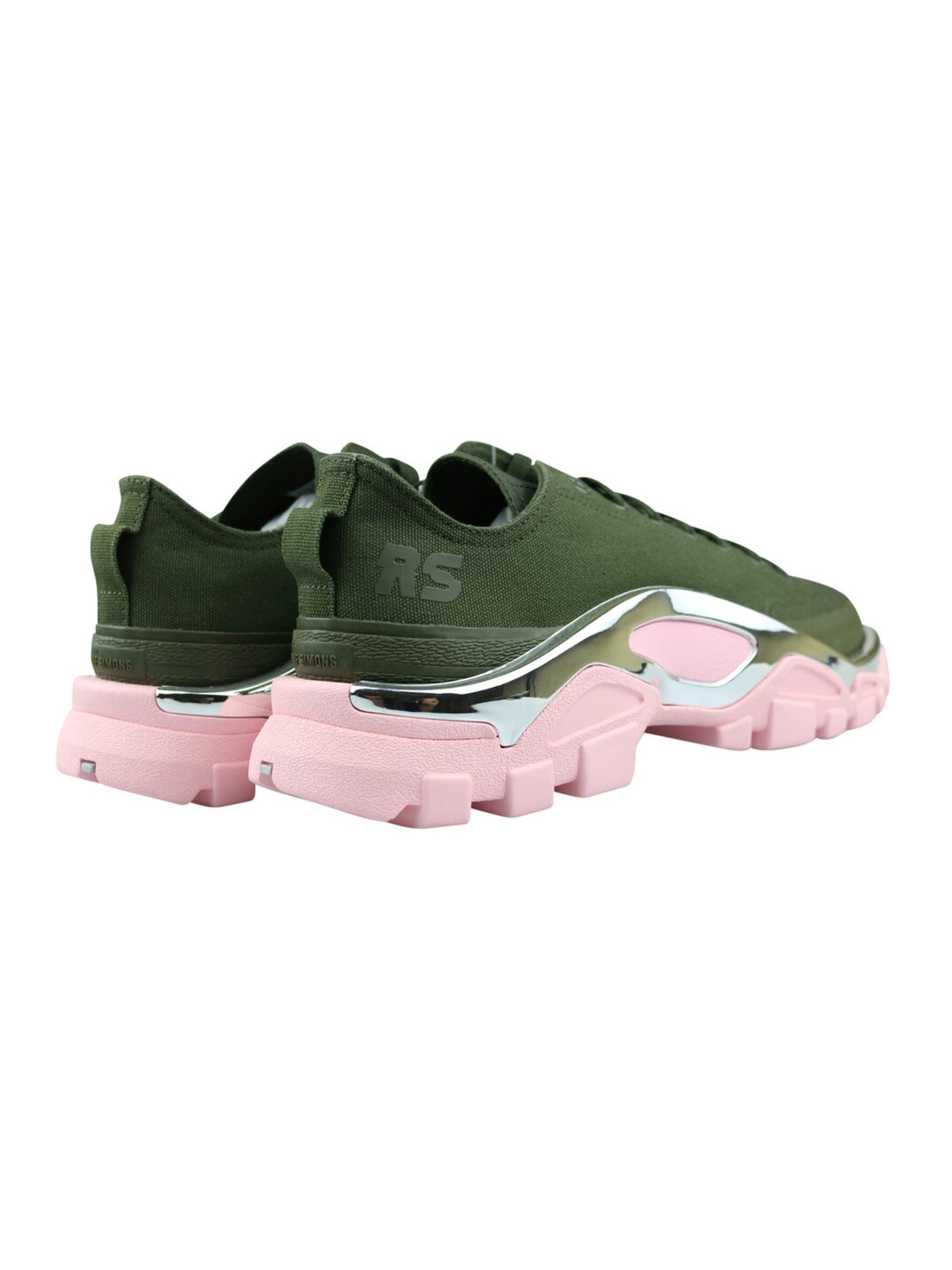 ADIDAS ORIGINALS Halbschuh 'Adidas by Raf Simons Detroit Runner RS Sneaker Turnschuhe olive rosa F34244 NEU'‌‌‌ in Grün