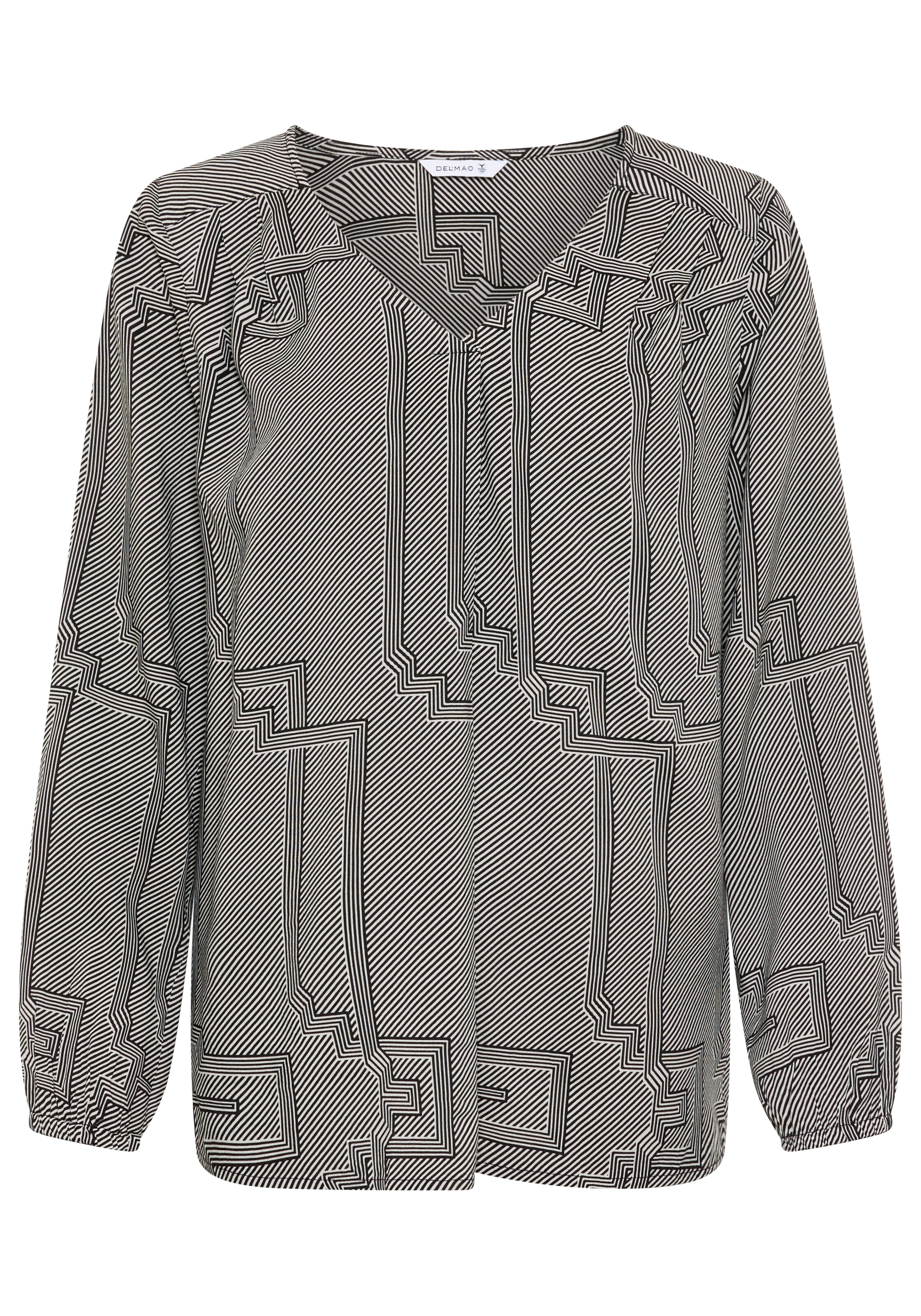 DELMAO Blouse in Black: front