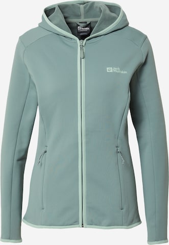 JACK WOLFSKIN - Chaqueta polar funcional 'BAISELBERG' en verde: frente