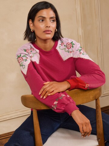 Felpa di love & roses in rosa