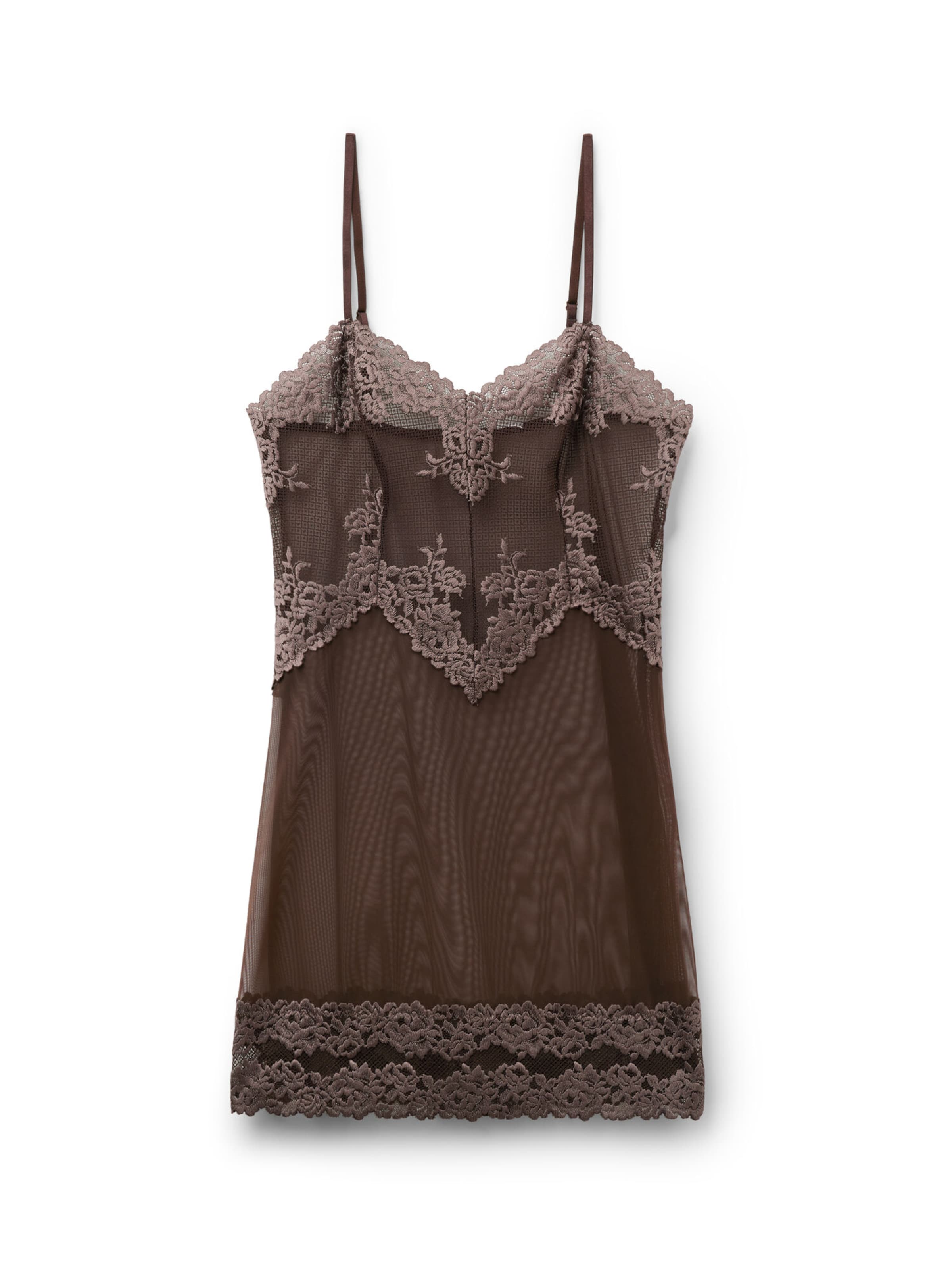 INTIMISSIMI Negligee 'Pretty Flowers' in Brown: front