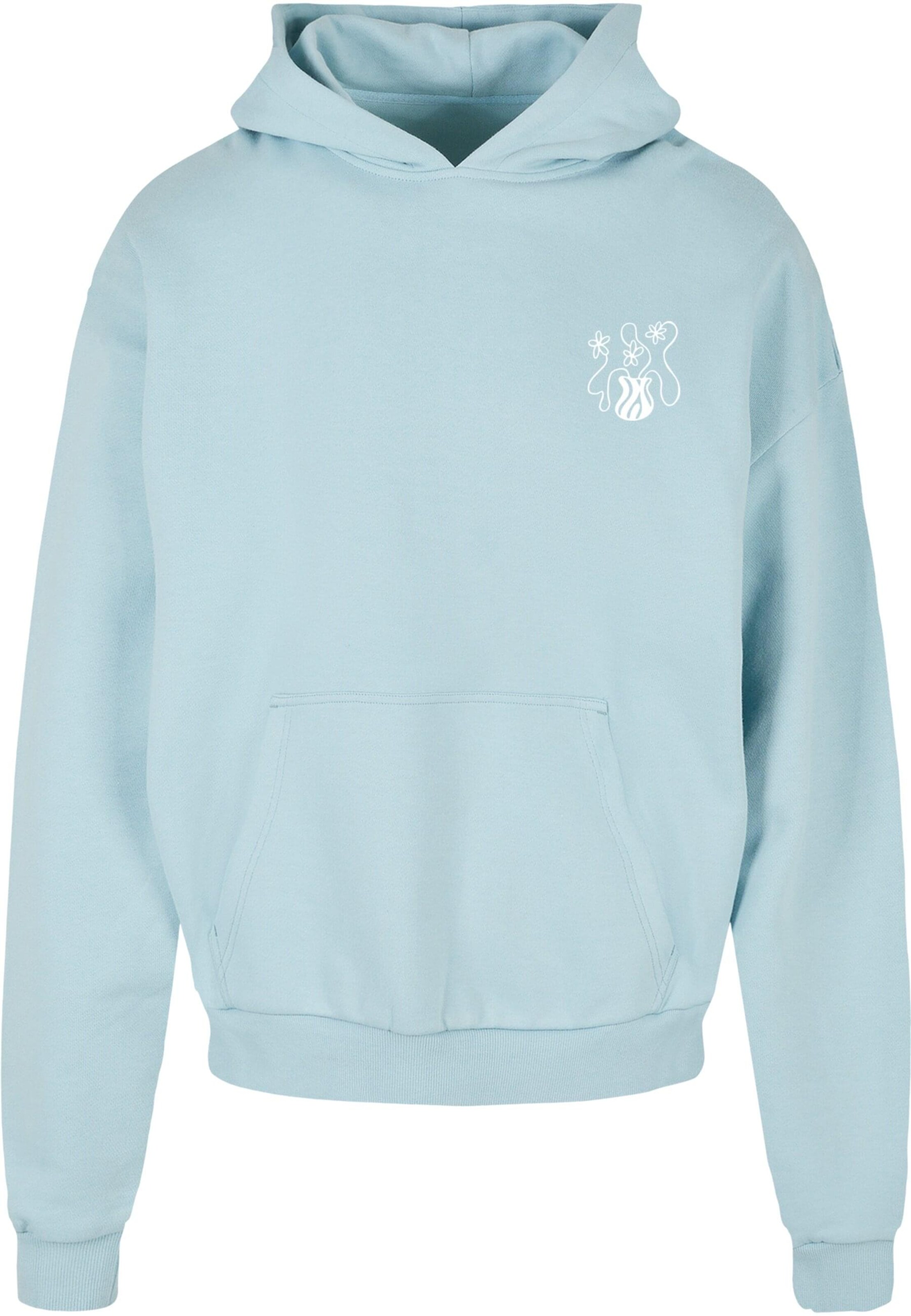 Merchcode Sweatshirt 'Flower Bloom' in Blau: Vorderseite