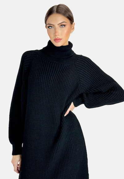 Elara Robes en maille en noir, Vue avec produit