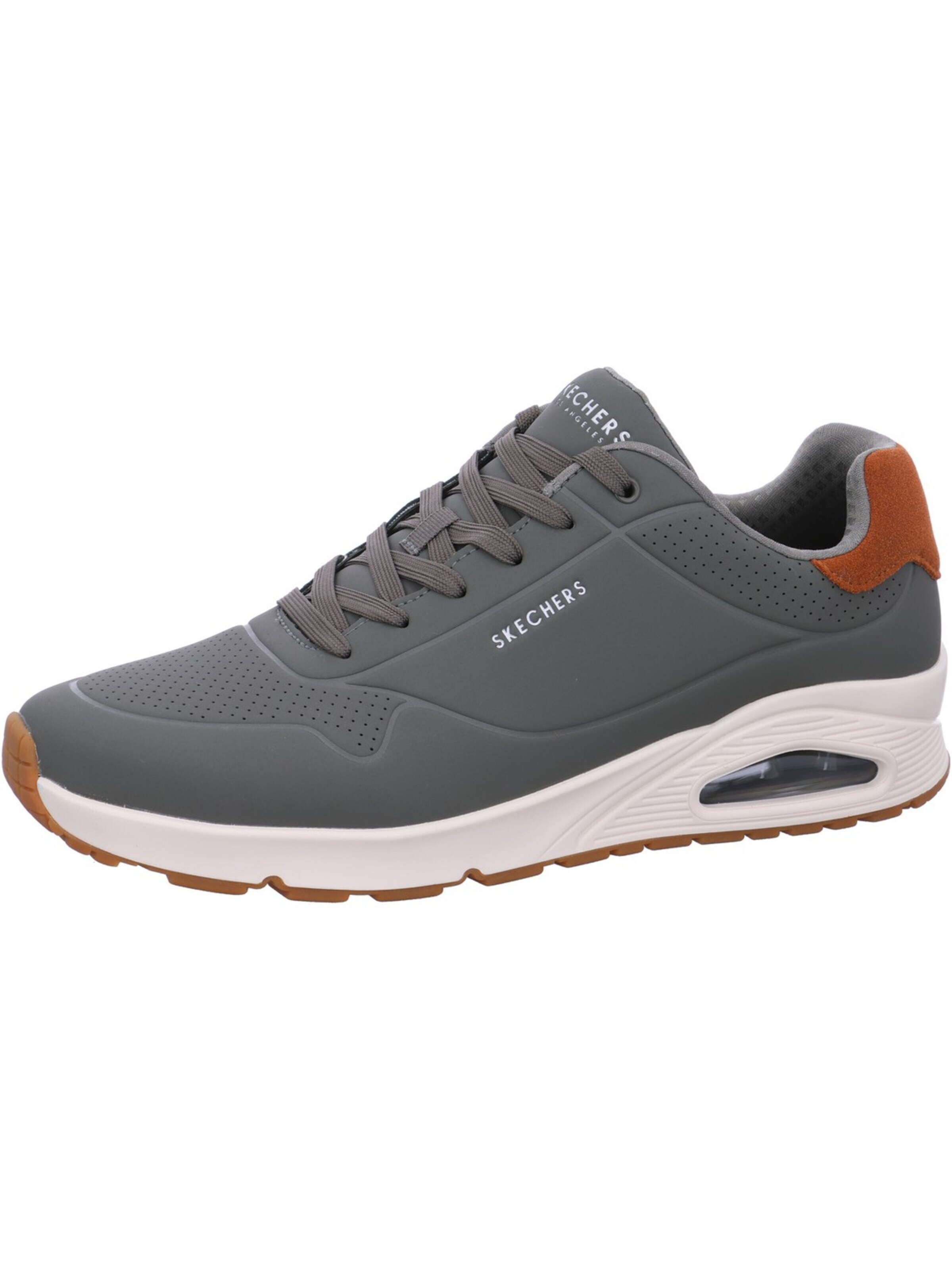 SKECHERS Sneaker low 'Skechers Uno Suited on Air Sneaker Grün'‌‌‌‌‌‌‌‌‌‌ in Grau: Vorderseite