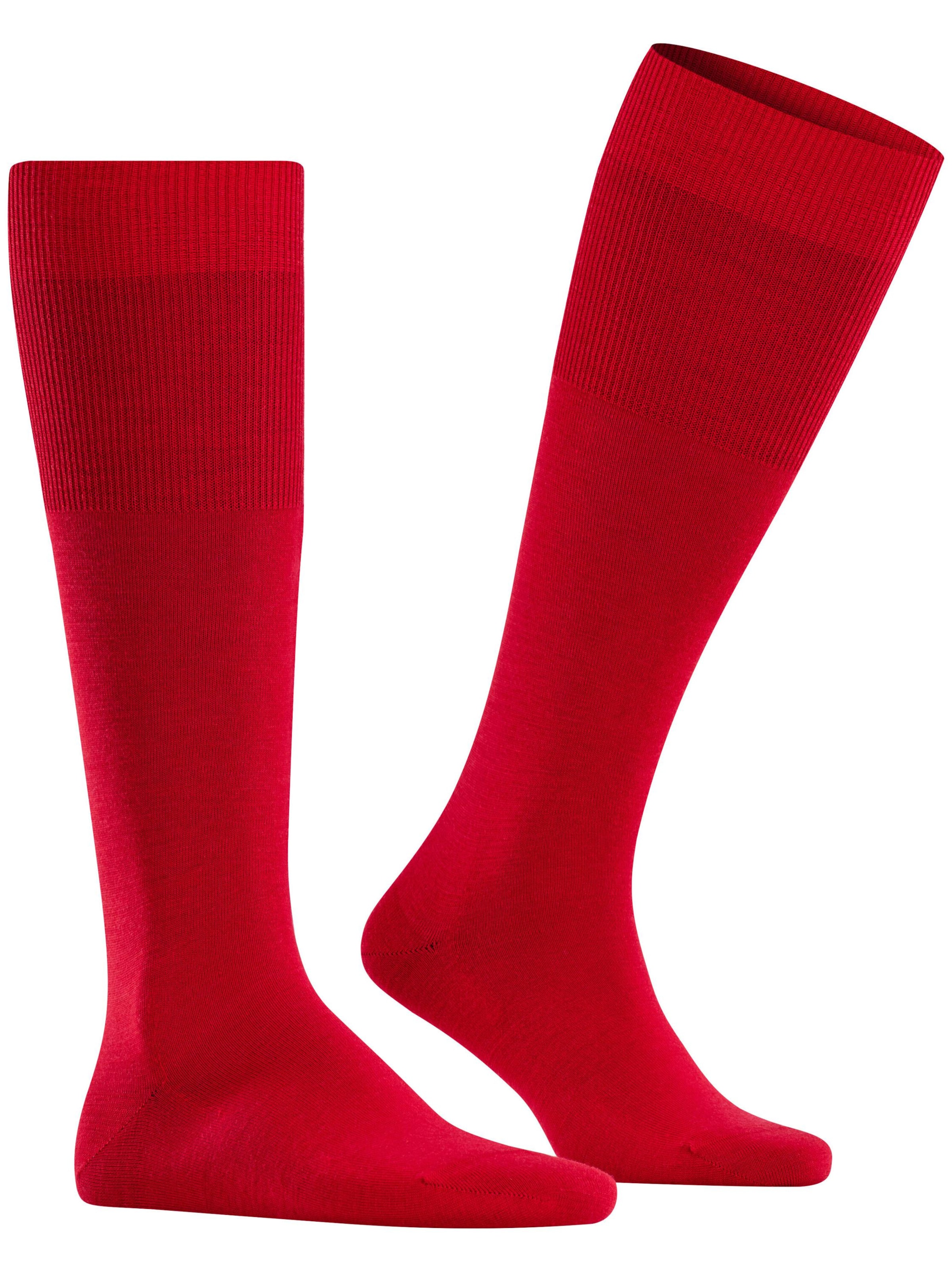 FALKE Knee High Socks 'Airport' in Red: front