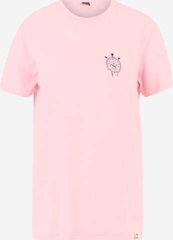 Iriedaily T-Shirt 'Live Slow' in Pink: predná strana